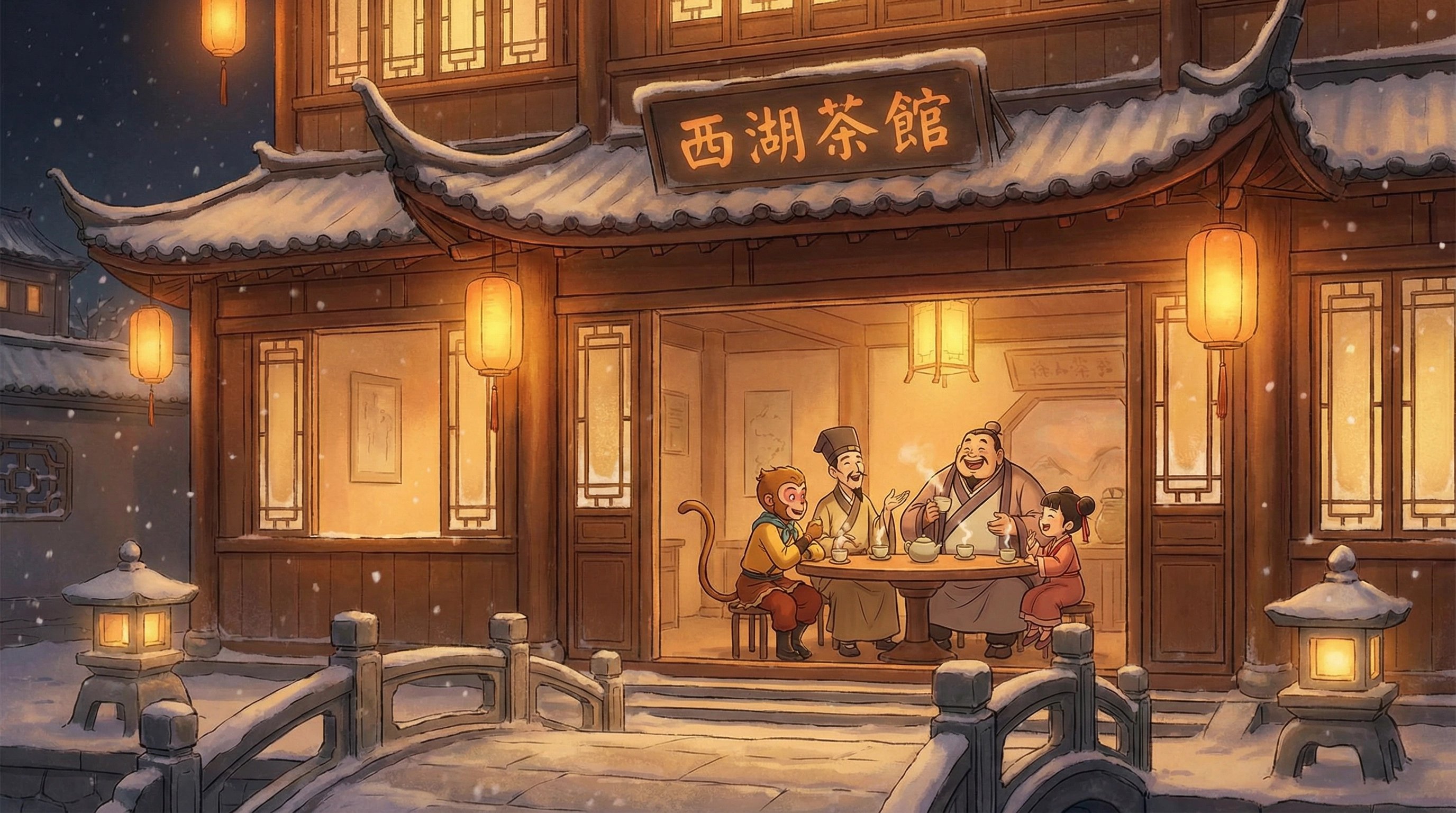 汤不热视频-茶馆夜话温暖时光